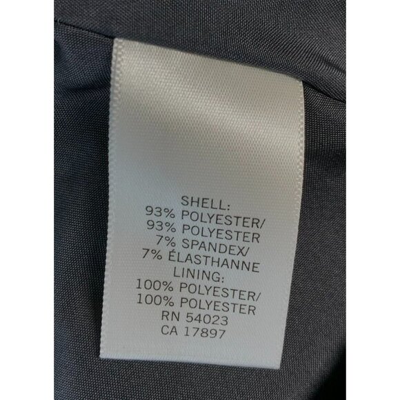 Banana Republic Women Blouse Size 2 Color Block Gray Black Sleeveless Zip Back - Picture 7 of 7